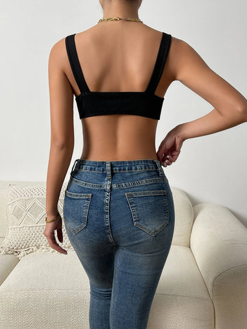 Solid Crop Tank Top