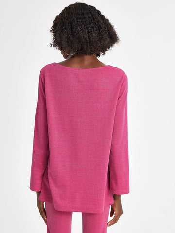 Heart Print Split Sleeve Tee