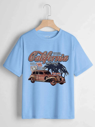 Car And Letter Graphic Tee