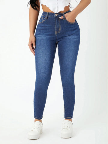 PETITE High Waist Skinny Jeans