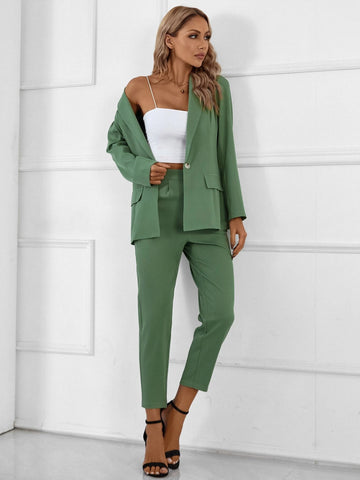 Single Button Blazer & Pants