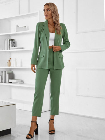 Single Button Blazer & Pants