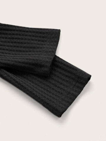 Scoop Neck Rib-knit Crop Tee