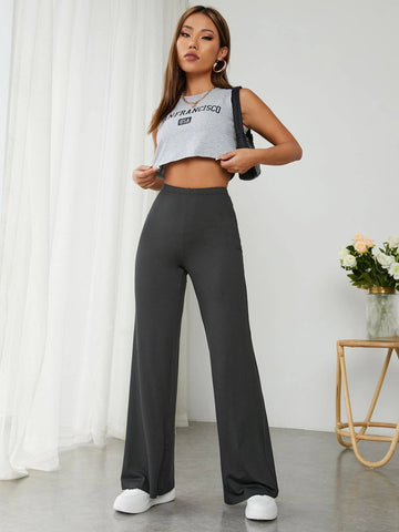 PETITE High Waist Wide Leg Pants