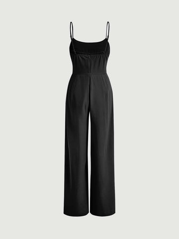 MOD Ruched Press Crease Zip Back Cami Jumpsuit