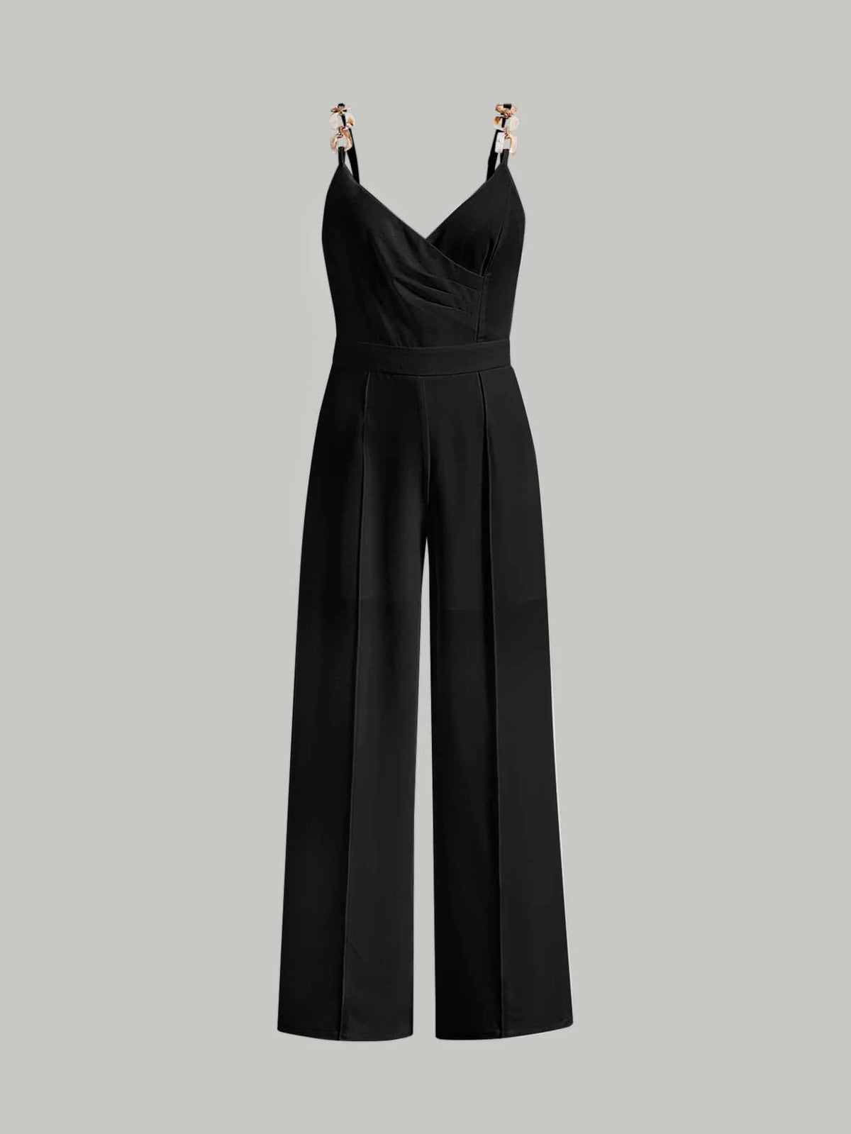 MOD Chain Detail Overlap Collar Cami Jumpsuit