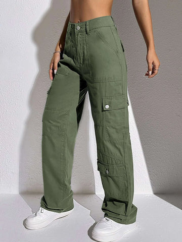 Flap Pocket Cargo Jeans