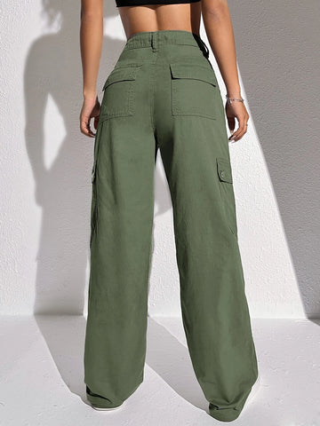 Flap Pocket Cargo Jeans