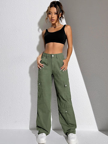 Flap Pocket Cargo Jeans