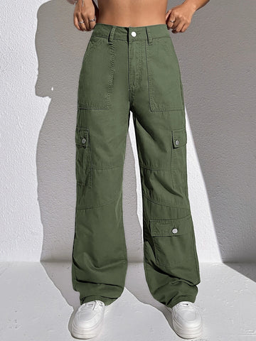 Flap Pocket Cargo Jeans