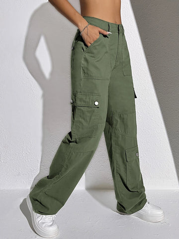 Flap Pocket Cargo Jeans