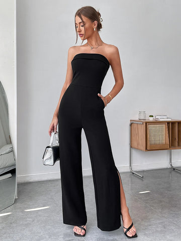 Split Leg Tube Jumpsuit