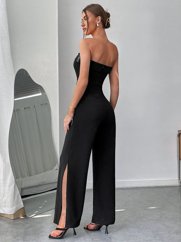 Split Leg Tube Jumpsuit