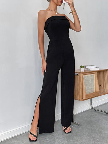 Split Leg Tube Jumpsuit