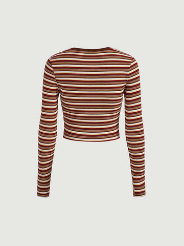 MOD Striped Crop Tee