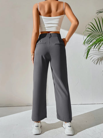 High Waist Pocket Detail Pants