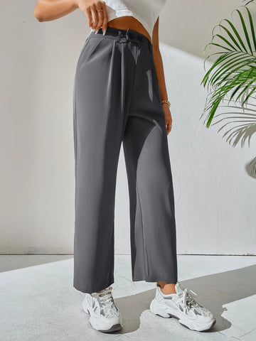 High Waist Pocket Detail Pants