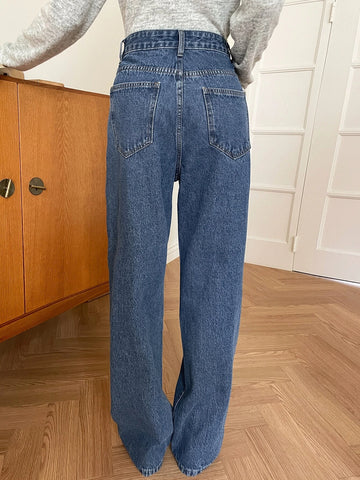DAZY High Waist Straight Leg Jeans