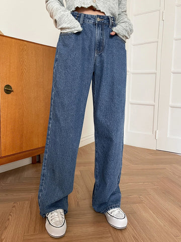 DAZY High Waist Straight Leg Jeans