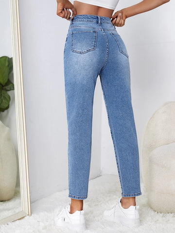 High Waist Mom Fit Jeans
