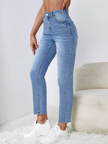 High Waist Mom Fit Jeans