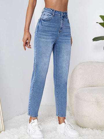 High Waist Mom Fit Jeans