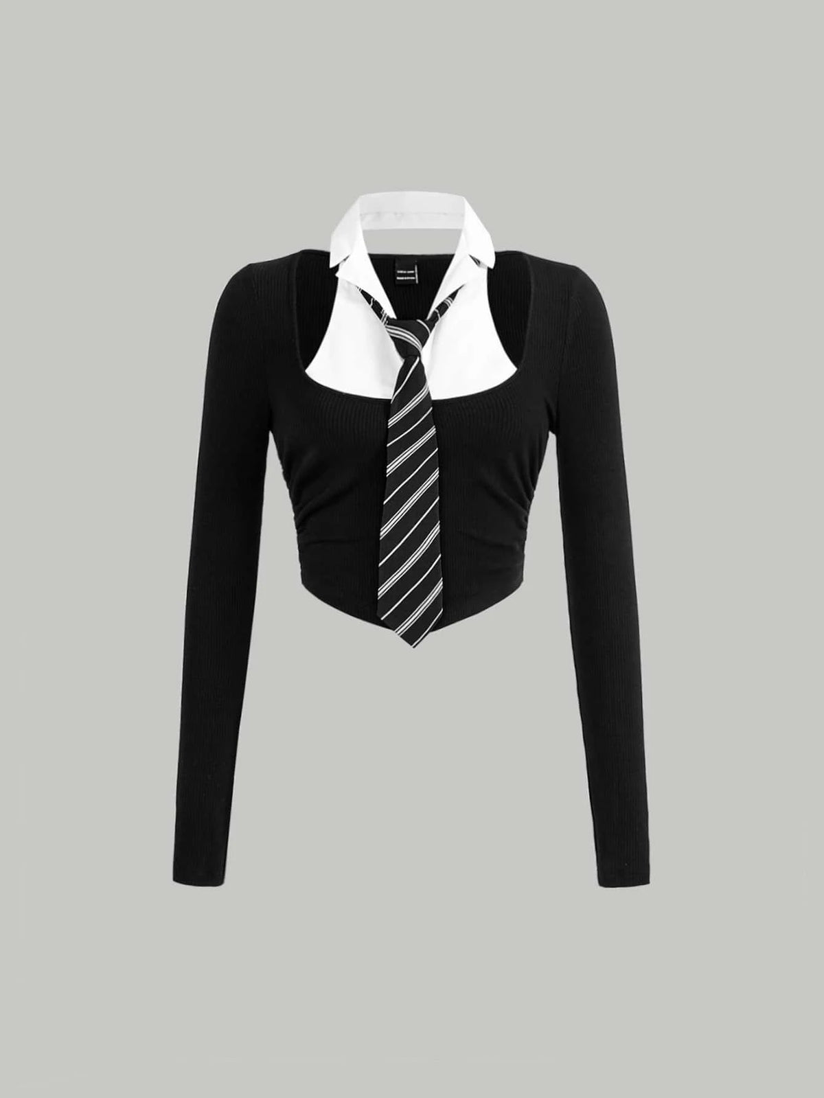 MOD Colorblock 2 In 1 Top With Tie