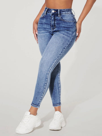 PETITE Solid Skinny Jeans