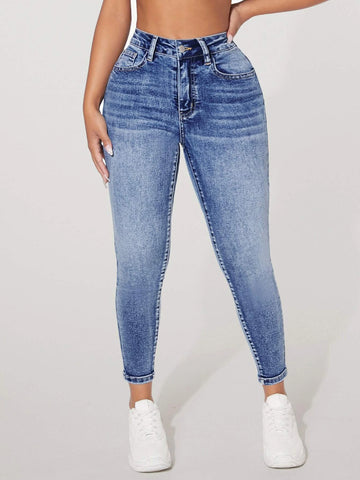 PETITE Solid Skinny Jeans