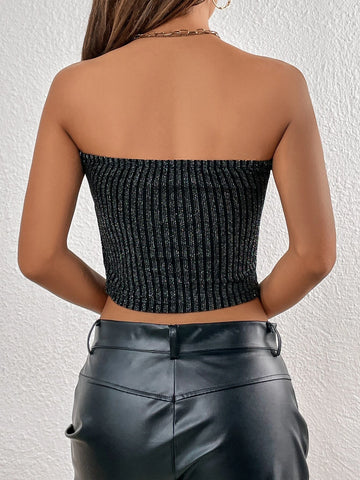 Twist Front Crop Tube Top