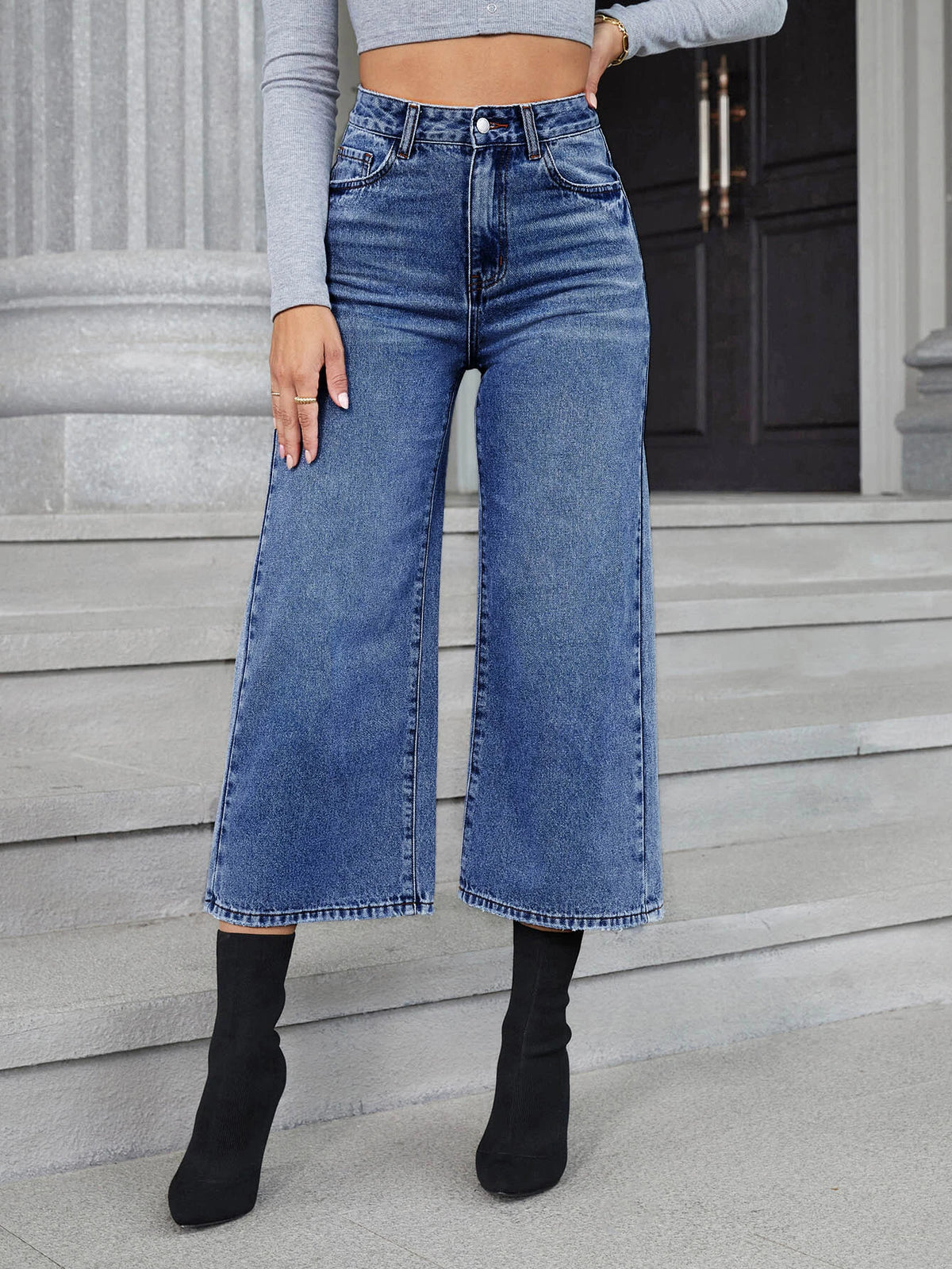 High Waist Wide Leg Jeans
