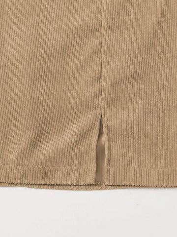 Split Hem Zipper Back Skirt