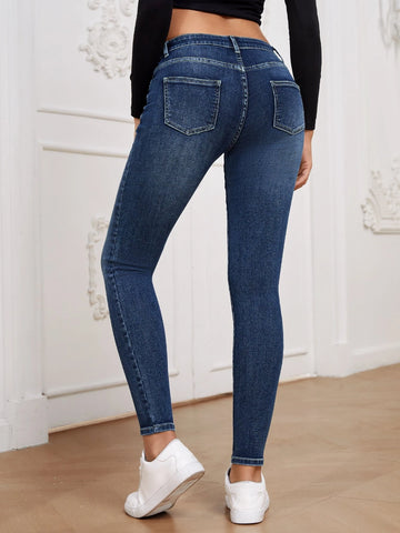 Slant Pocket Skinny Jeans