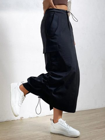 Solid Slant Pockets Sweatpants