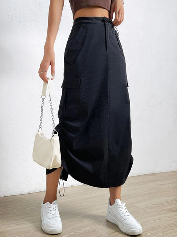 Solid Slant Pockets Sweatpants