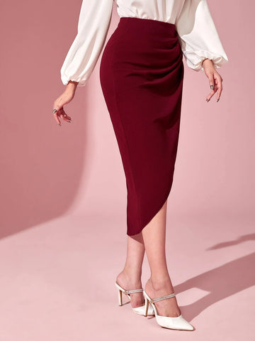 Modely Ruched Tulip Hem Skirt