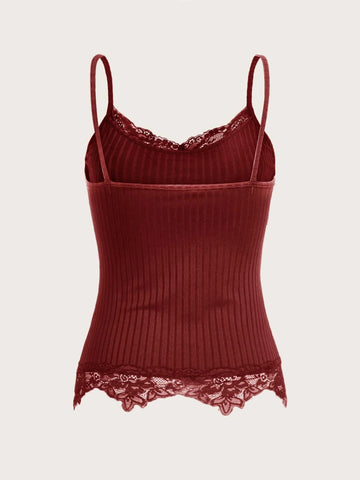 ROMWE STPL Contrast Lace Cami Top