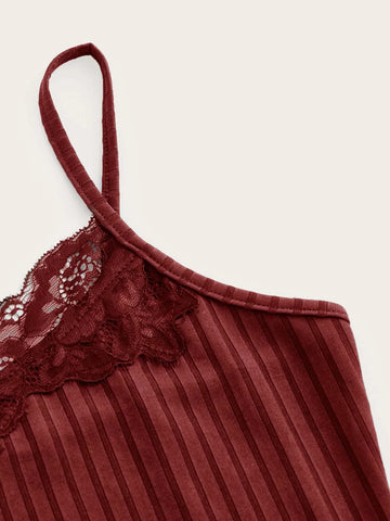 ROMWE STPL Contrast Lace Cami Top