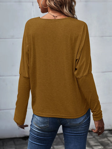 Guipure Lace Panel Drop Shoulder Tee