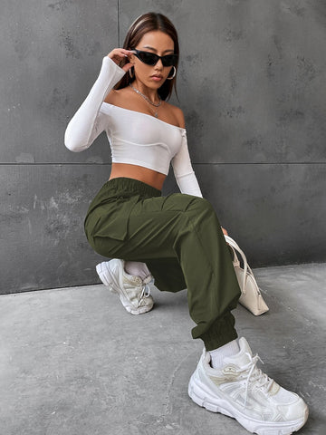 Flap Pocket Side Cargo Pants