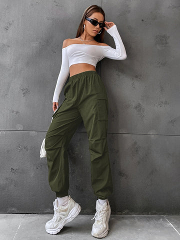 Flap Pocket Side Cargo Pants