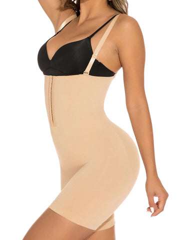 Hook And Eye Shapewear Romper Without Liner