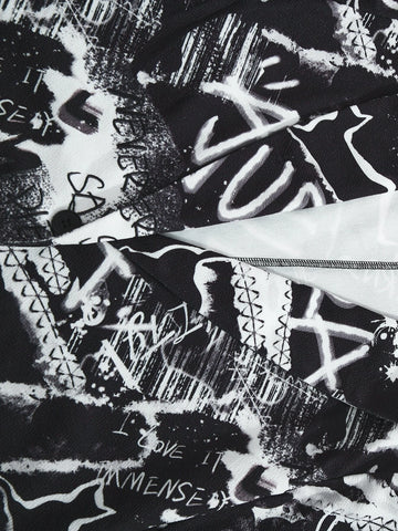 Unity Allover Print Single Button Blazer & Skirt