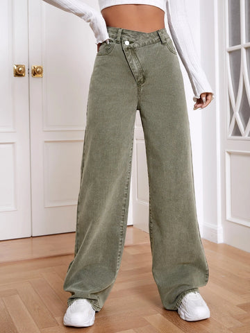 High Waist Wide Leg Jeans