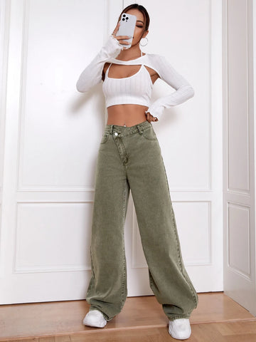 High Waist Wide Leg Jeans