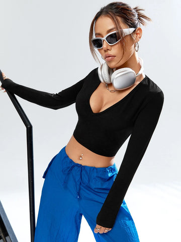 Solid Crop Tee