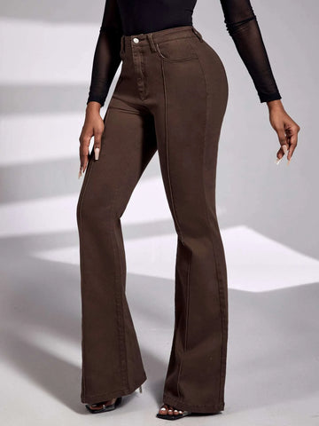 SXY Seam Detail Flare Leg Jeans
