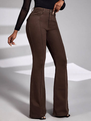 SXY Seam Detail Flare Leg Jeans
