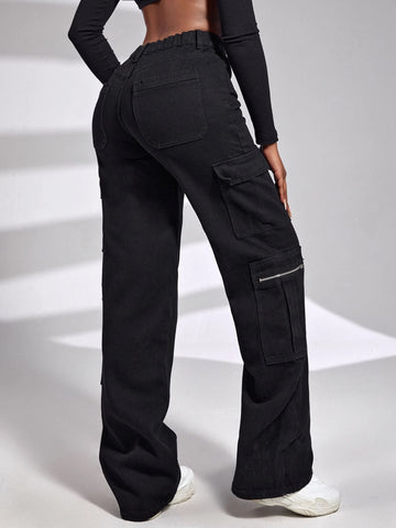 SXY Flap Pocket Side Cargo Jeans