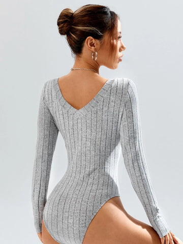 Plunging Neck Tee Bodysuit